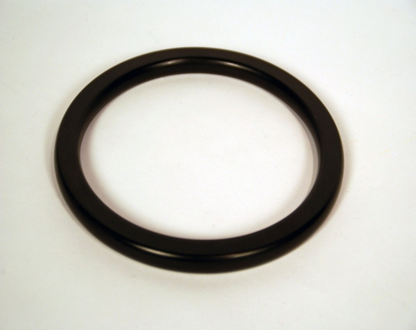 One black wooden handle shaped like a circle